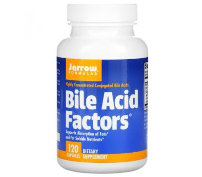 Jarrow Formulas, Bile Acid Factors, добавка с желчными кислотами, 120 капсул