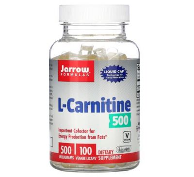 Jarrow Formulas, L-Carnitine 500, 500 mg, 100 Veggie Licaps