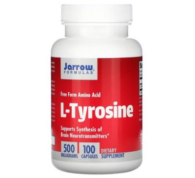 Jarrow Formulas, L-тирозин, 500 мг, 100 капсул
