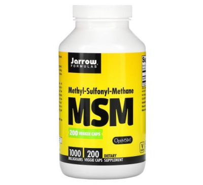 Jarrow Formulas, MSM, 1000 мг, 200 рослинних капсул