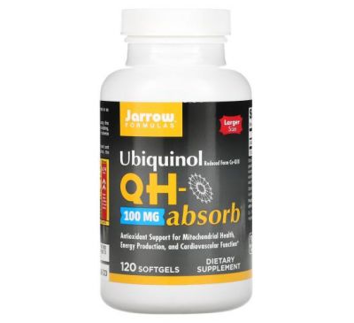 Jarrow Formulas,  Ubiquinol, QH-Absorb, 100 mg, 120 Softgels