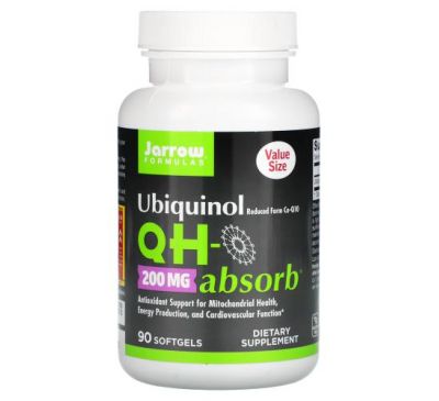 Jarrow Formulas, Ubiquinol, QH-Absorb, 200 mg, 90 Softgels