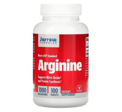 Jarrow Formulas, аргінін, 1000 мг, 100 таблеток
