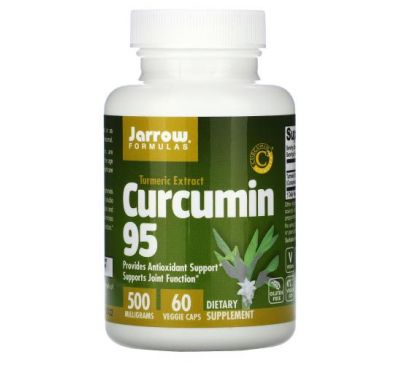 Jarrow Formulas, куркумін 95, 500 мг, 60 рослинних капсул