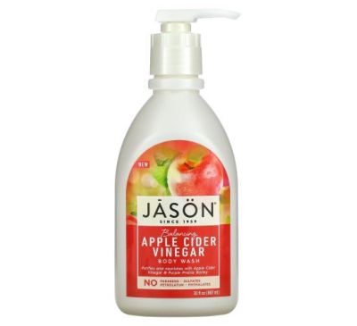 Jason Natural, Balancing Apple Cider Vinegar Body Wash, 30 fl oz (887 ml)
