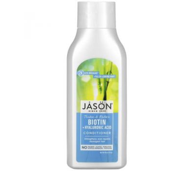 Jason Natural, Conditioner, Biotin + Hyaluronic Acid, 16 oz (473 ml)