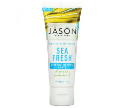 Jason Natural, Sea Fresh, зміцнювальна паста, м’ята, 85 г (3 унції)