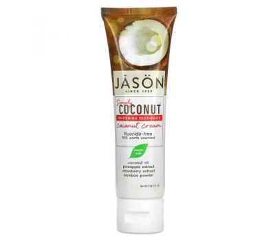 Jason Natural, Simply Coconut, Whitening Toothpaste, Coconut Cream, 4.2 oz (119 g)