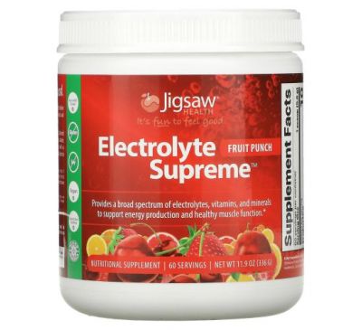 Jigsaw Health, Electrolyte Supreme, фруктовый пунш, 336 г (11,9 унции)