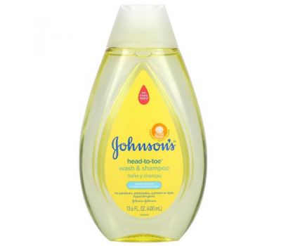 Johnson's Baby, Head-to-Toe, Wash & Shampoo, Newborn, 13.6 fl oz (400 ml)