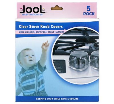 Jool Baby Products, Clear Stove Knob Covers, 5 Pack