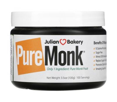 Julian Bakery, Pure Monk Fruit, 3.5 oz (100 g)
