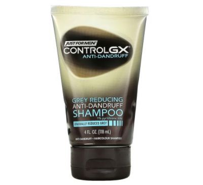 Just for Men, Control GX, Grey Reducing Anti-Dandruff Shampoo, 4 fl oz (118 ml)