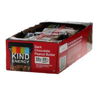 KIND Bars, Energy,  Dark Chocolate Peanut Butter , 12 Bars, 2.1 oz (60 g) Each