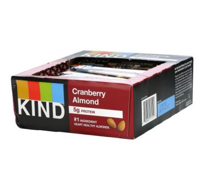 KIND Bars, Kind BARS, Cranberry Almond, 12 Bars, 1.4 oz (40 g) Each