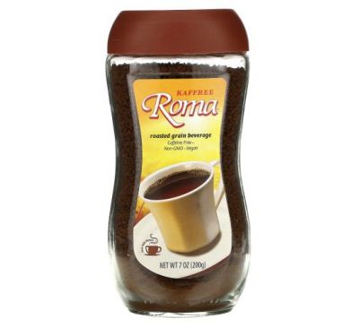 Kaffree Roma, Напиток из обжаренных злаков быстрого приготовления, без кофеина, 200 г (7 унций)