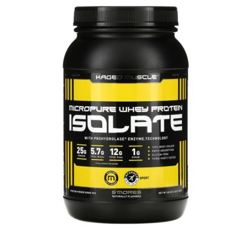 Kaged Muscle, Micropure Whey Protein Isolate, S'mores, 3 lb (1.36 kg)
