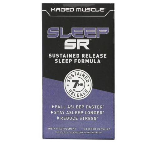 Kaged Muscle, Sleep SR, Sustained Release Sleep Formula, 30 Veggie Capsules