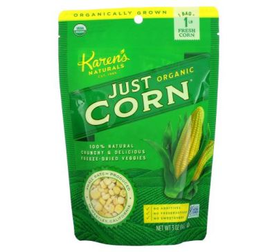 Karen's Naturals, Organic Just Corn, 3 oz (84 g)