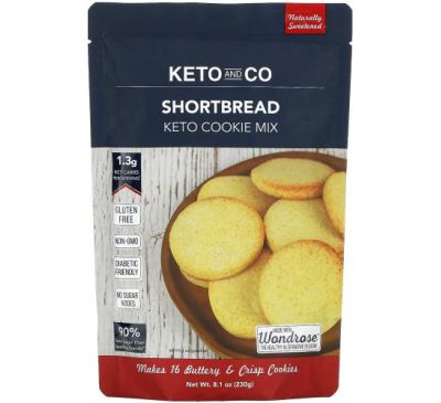 Keto and Co, Keto Cookie Mix, Shortbread, 8.1 oz (230 g)