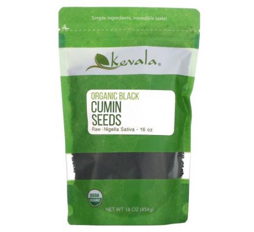 Kevala, Organic Black Cumin Seeds, Raw, 16 oz (454 g)