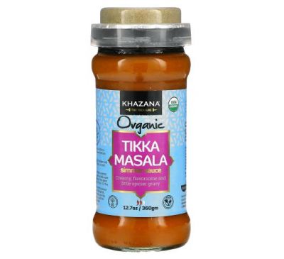 Khazana, Organic Tikka Masala Simmer Sauce, 12.7 oz (360 g)