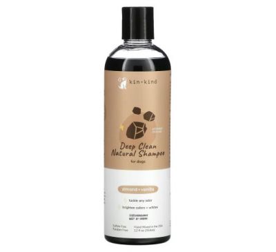 Kin+Kind, Deep Clean Natural Shampoo, For Dogs, Almond + Vanilla, 12 fl oz (354 ml)