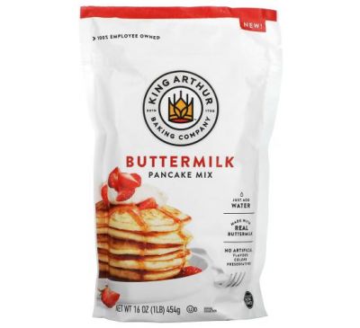 King Arthur Flour, Pancake Mix, Buttermilk , 16 oz (454 g)