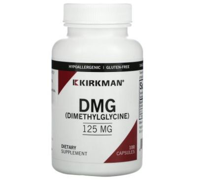 Kirkman Labs, DMG (Dimethylglycine), 125 mg, 100 Capsules