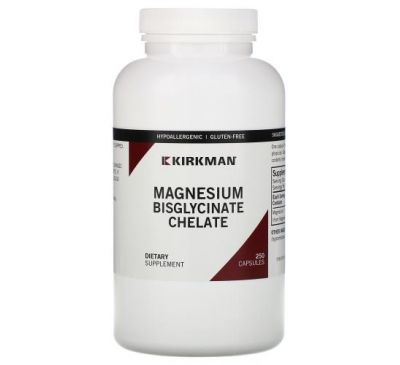 Kirkman Labs, Magnesium Bisglycinate Chelate, 250 Capsules