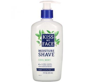 Kiss My Face, 4 in 1 Moisture Shave, Cool Mint, 11 fl oz (325 ml)