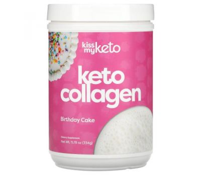 Kiss My Keto, Keto Collagen, праздничный торт, 334 г (11,78 унции)