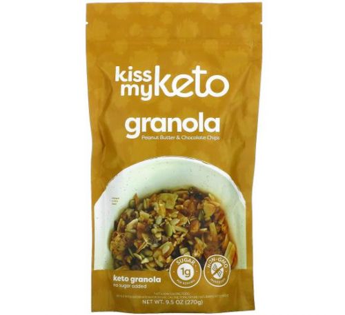 Kiss My Keto, Keto Granola, Peanut Butter & Chocolate Chips, 9.5 oz (270 g)