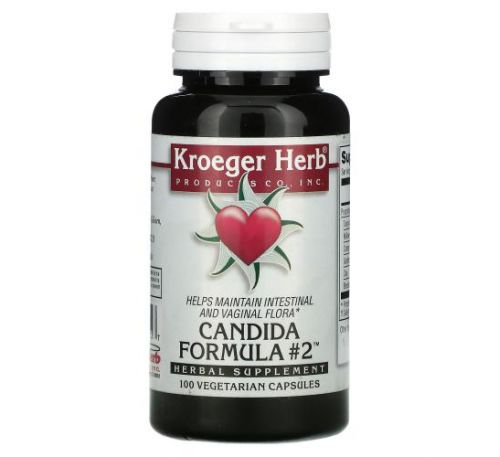 Kroeger Herb Co, Candida Formula #2, 100 Vegetarian Capsules