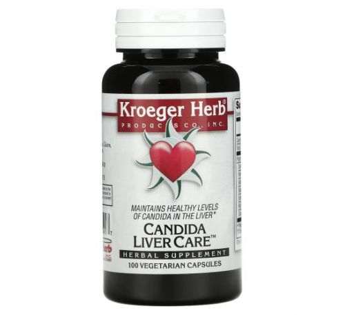 Kroeger Herb Co, Candida Liver Care, 100 Vegetarian Capsules