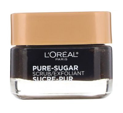 L'Oreal, Pure-Sugar Scrub, Resurface & Energize, 3 Pure Sugars + Coffee, 1.7 oz (48 g)