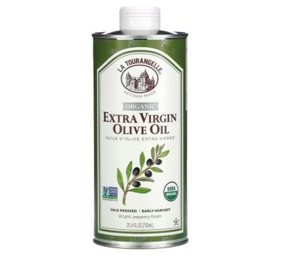 La Tourangelle, 100% органическое оливковое нерафинированное масло первого холодного отжима, 750 мл (25,4 жидк. унции)