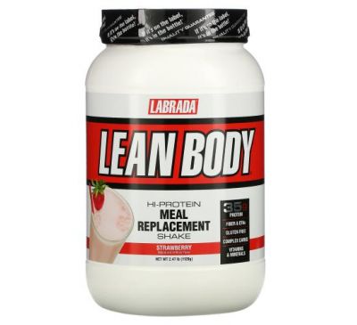 Labrada Nutrition, Lean Body, Hi Protein Meal Replacement, Strawberry, 2.47 lb (1120 g)