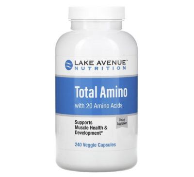 Lake Avenue Nutrition, амінокислоти, 240 рослинних капсул