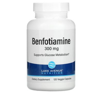Lake Avenue Nutrition, бенфотиамин, 300 мг, 120 растительных капсул