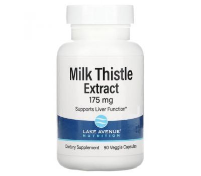 Lake Avenue Nutrition, екстракт розторопші, 175 мг, 90 рослинних капсул