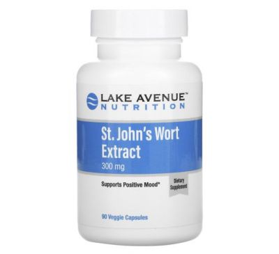 Lake Avenue Nutrition, екстракт звіробою, 300 мг, 90 рослинних капсул