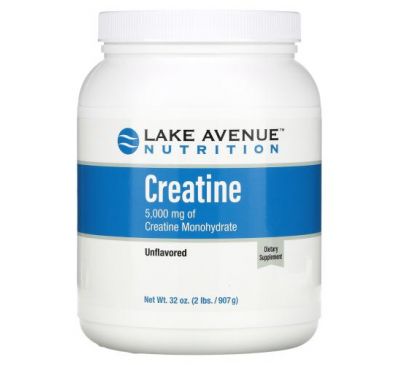Lake Avenue Nutrition, креатин у порошку, без смакових добавок, 5000 мг, 907 г (32 унції)
