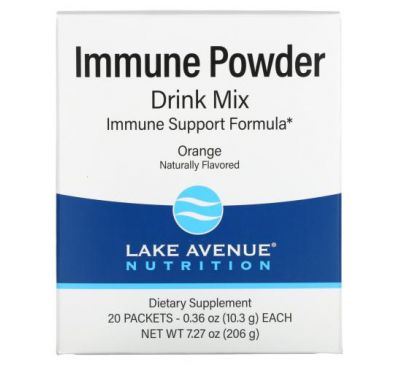 Lake Avenue Nutrition, суміш для приготування напою для укріплення імунітету, 20 пакетиків по 10,3 г (0,36 унції)