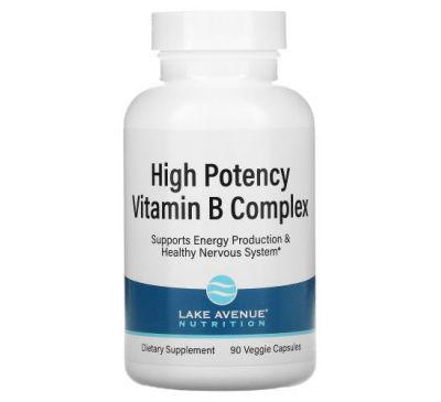 Lake Avenue Nutrition, комплекс витаминов группы B высокой эффективности действия, 90 вегетарианских капсул