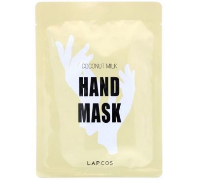 Lapcos, Hand Mask, Coconut Milk, 1 Pair, 0.47 fl oz (14 ml)