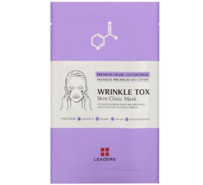 Leaders, Wrinkle Tox, Skin Clinic Beauty Mask, 1 Sheet, 25 ml