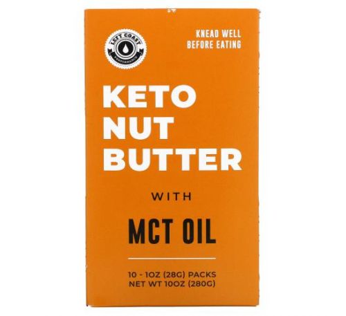 Left Coast Performance, Keto Nut Butter With MCT Oil, 10 Packets, 10 oz (28 g) Each