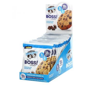 Lenny & Larry's, The BOSS Cookie, Chocolate Chunk, 12 Cookies, 2 oz (57 g) Each