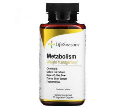 LifeSeasons, Metabolism, Weight Control, 70 Vegetarian Capsules